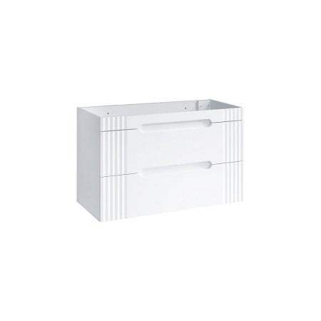 Dulap lavoar Fiji White, MDF, PAL melaminat, alb, 2 sertare, L.100 cm, FIJI WHITE 82-100-D-2S