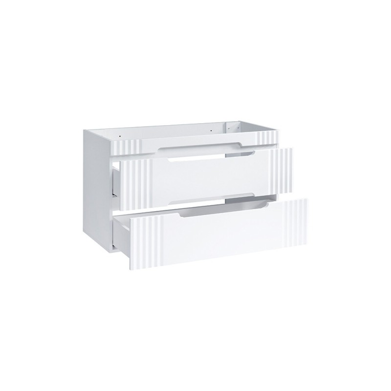 Dulap lavoar Fiji White, MDF, PAL melaminat, alb, 2 sertare, L.120 cm, FIJI WHITE 82-120-D-2S