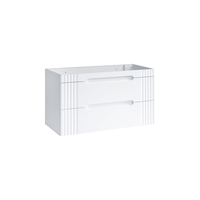 Dulap lavoar Fiji White, MDF, PAL melaminat, alb, 2 sertare, L.120 cm, FIJI WHITE 82-120-D-2S