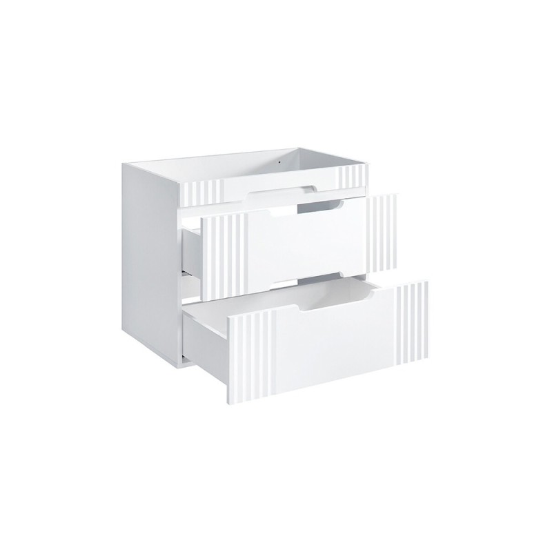 Dulap lavoar Fiji White, MDF, PAL melaminat, alb, 2 sertare, L.80 cm, FIJI WHITE 82-80-D-2S