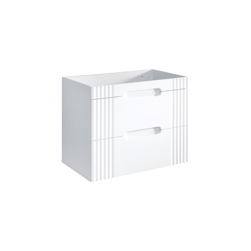 Dulap lavoar Fiji White, MDF, PAL melaminat, alb, 2 sertare, L.80 cm, FIJI WHITE 82-80-D-2S