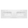 Lavoar cu 2 cuve Fly, ceramica, alb lucios, L.140 cm, FLY 140D DP ( E-8073-140D )