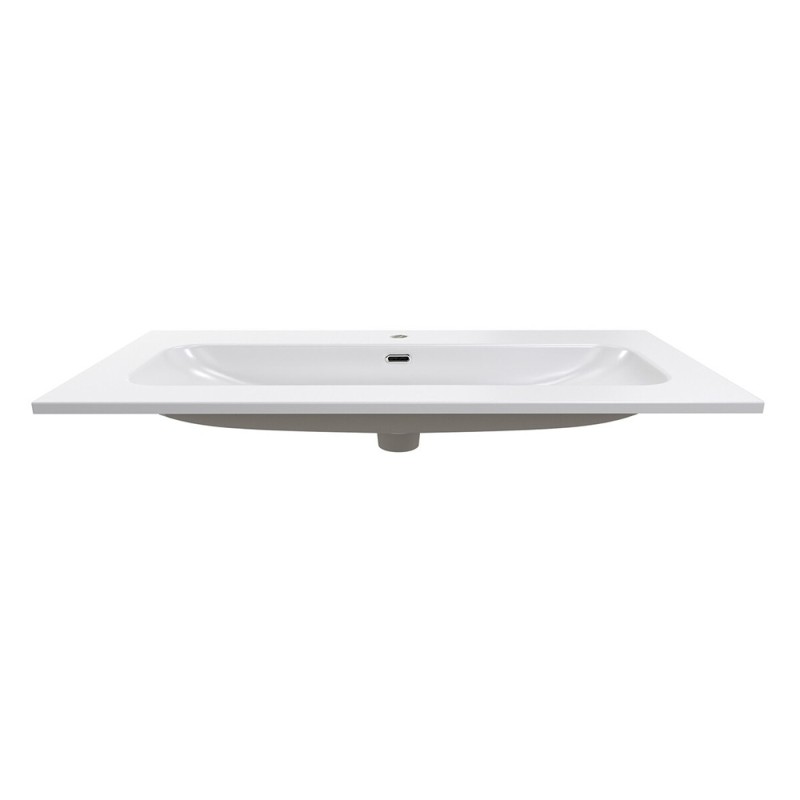 Lavoar cu o singura cuva Fly, ceramica, alb lucios, L.100 cm, FLY WHITE GLOSS UM 100-46 DP ( E-8073-100 )