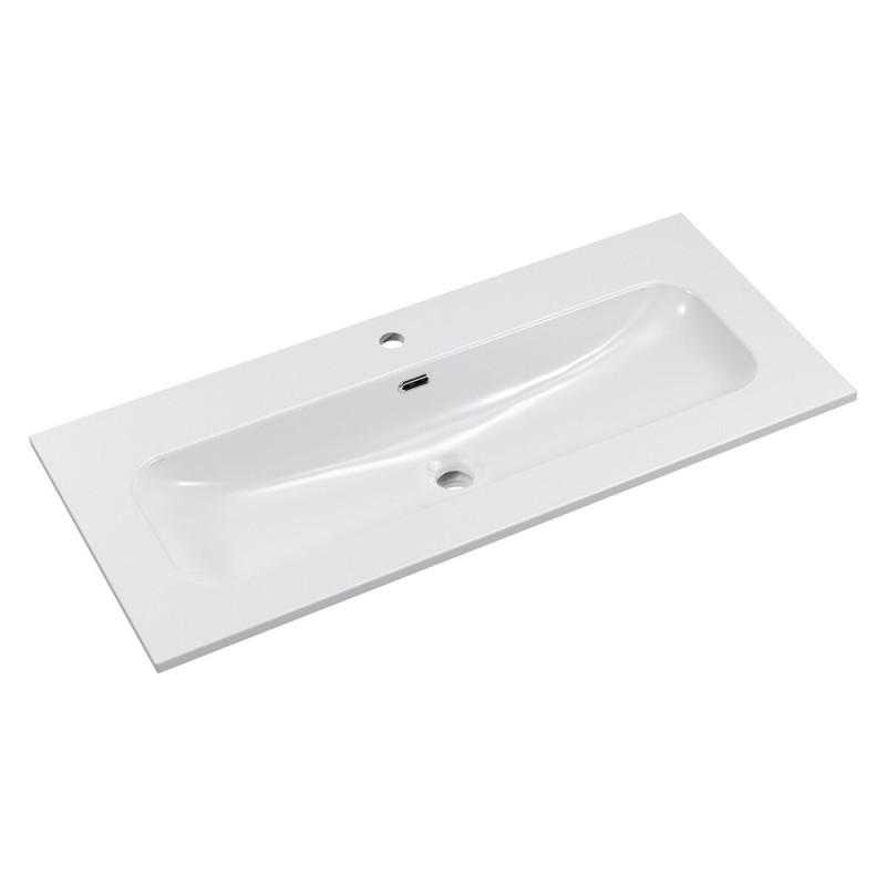 Lavoar cu o singura cuva Fly, ceramica, alb lucios, L.100 cm, FLY WHITE GLOSS UM 100-46 DP ( E-8073-100 )