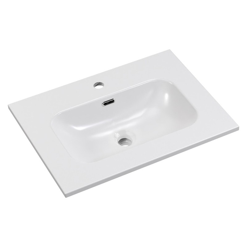 Lavoar baie Comad Fly, ceramica, alb lucios, L.60 cm, FLY WHITE GLOSS UM 60-46 DP ( E-8073-60 )