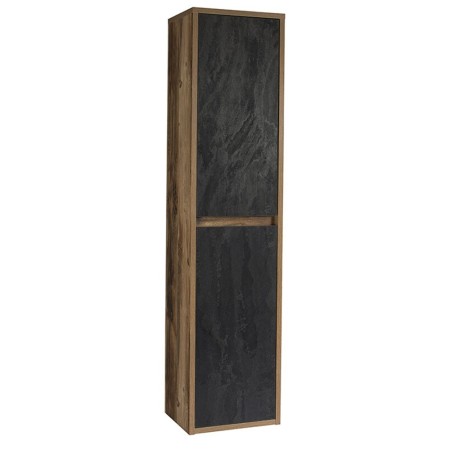 Dulap inalt Hampton, MDF, PAL melaminat, stejar, gri inchis, 2 usi, H.170 cm, HAMPTON CONCRETE 800-01 FSC