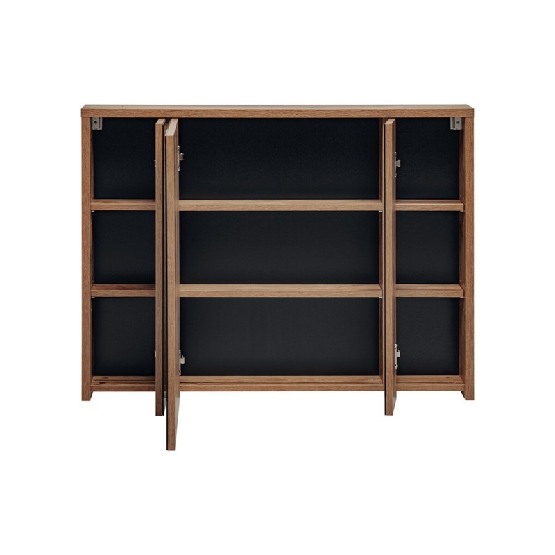 Dulap cu oglinda Hampton, MDF, PAL melaminat, stejar, 3 usi, L.100 cm, HAMPTON CONCRETE 84-100 FSC