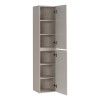 Dulap inalt Iconic Cashmere, MDF, PAL melaminat, cashmir mat, 2 usi, H.160 cm, ICONIC CASHMERE 80-01-D-2D