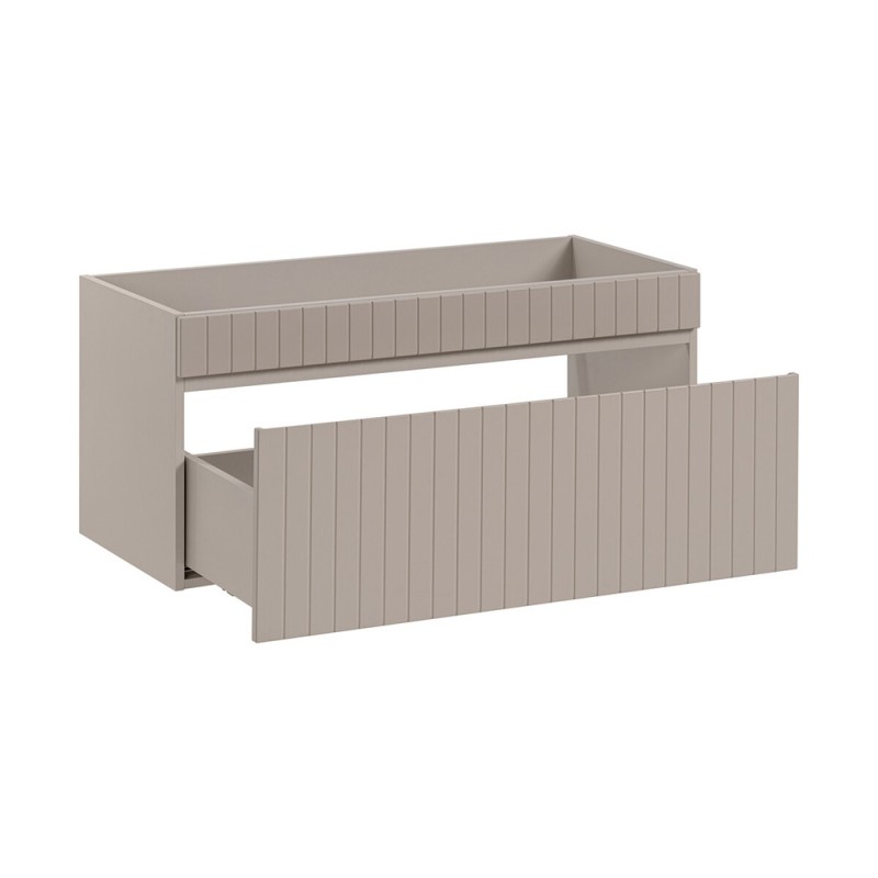 Dulap lavoar Iconic Cashmere, MDF, PAL melaminat, cashmir mat, 1 sertar, L.100 cm, ICONIC CASHMERE 82-100-D-1S
