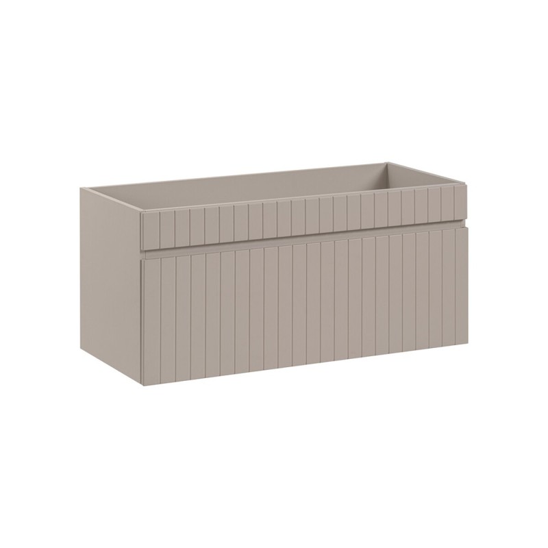 Dulap lavoar Iconic Cashmere, MDF, PAL melaminat, cashmir mat, 1 sertar, L.100 cm, ICONIC CASHMERE 82-100-D-1S