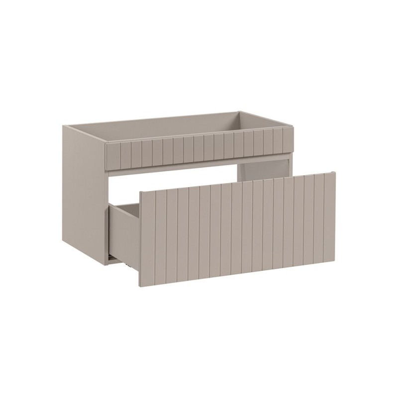 Dulap lavoar Iconic Cashmere, MDF, PAL melaminat, cashmir mat, 1 sertar, L.80 cm, ICONIC CASHMERE 82-80-D-1S