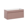 Dulap lavoar Iconic Rose, MDF, folie PVC, roz antic, 1 sertar, L.100 cm, ICONIC ROSE 82-100-E-1S