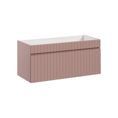 Dulap lavoar Iconic Rose, MDF, folie PVC, roz antic, 1 sertar, L.100 cm, ICONIC ROSE 82-100-E-1S