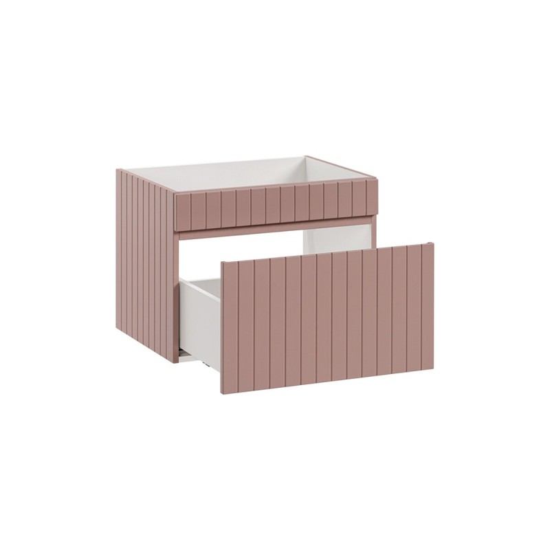 Dulap lavoar Iconic Rose, MDF, folie PVC, roz antic, 1 sertar, L.60 cm, ICONIC ROSE 82-60-E-1S
