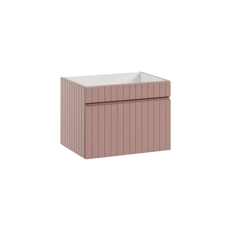 Dulap lavoar Iconic Rose, MDF, folie PVC, roz antic, 1 sertar, L.60 cm, ICONIC ROSE 82-60-E-1S