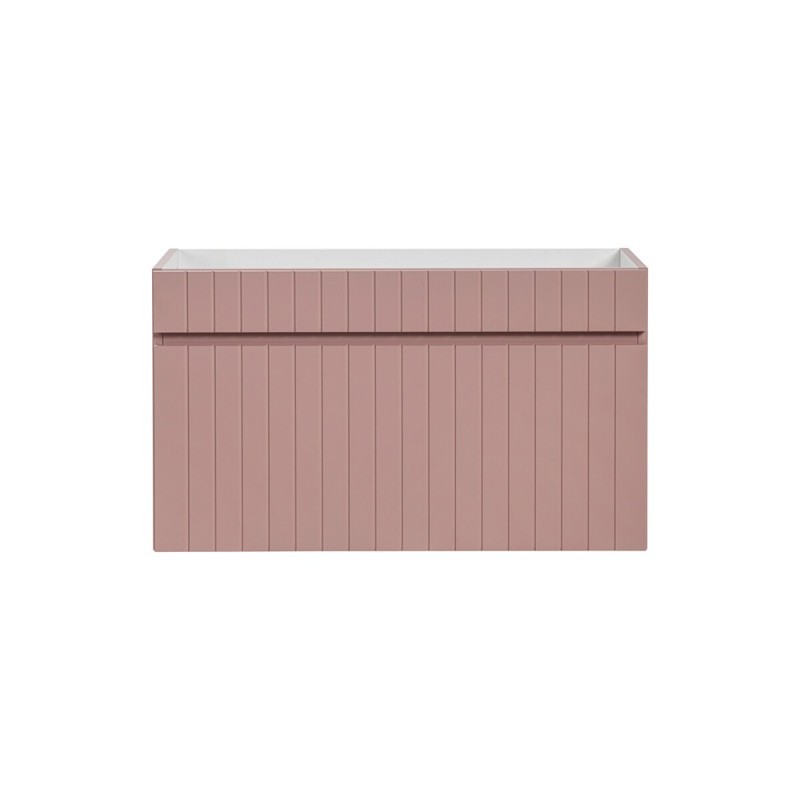 Dulap lavoar Iconic Rose, MDF, folie PVC, roz antic, 1 sertar, L.80 cm, ICONIC ROSE 82-80-E-1S