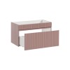 Dulap lavoar Iconic Rose, MDF, folie PVC, roz antic, 1 sertar, L.80 cm, ICONIC ROSE 82-80-E-1S