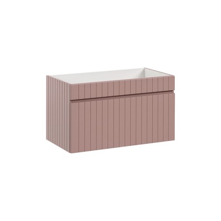 Dulap lavoar Iconic Rose, MDF, folie PVC, roz antic, 1 sertar, L.80 cm, ICONIC ROSE 82-80-E-1S
