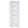 Dulap inalt Iconic White, MDF, PAL melaminat, alb, 2 usi, H.160 cm, ICONIC WHITE 80-01-D-2D