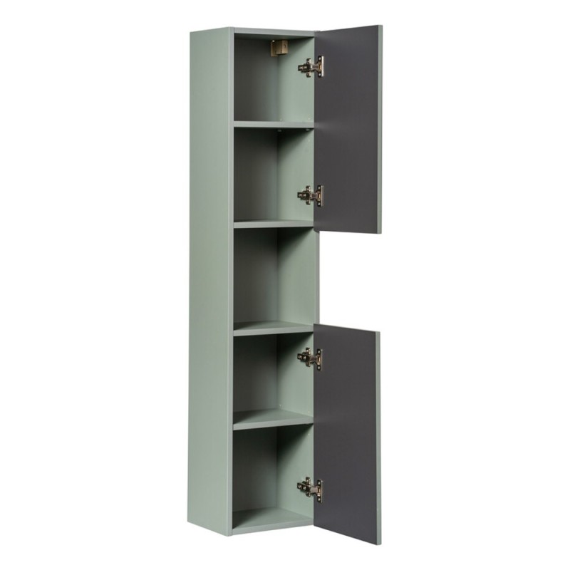 Dulap inalt Line Reed Green, MDF, PAL melaminat, verde, 2 usi, H.140 cm, LINE REED GREEN D 80-03-2D