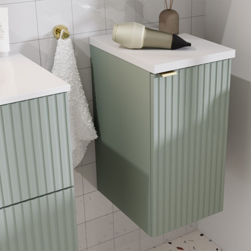 Dulap lateral Line Reed Green, MDF, PAL melaminat, verde, 1 usa, L.30 cm, LINE REED GREEN D 81-30-1D