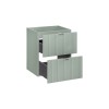 Dulap lavoar Line Reed Green, MDF, PAL melaminat, verde, 2 sertare, L.50 cm, LINE REED GREEN D 82-50-2S