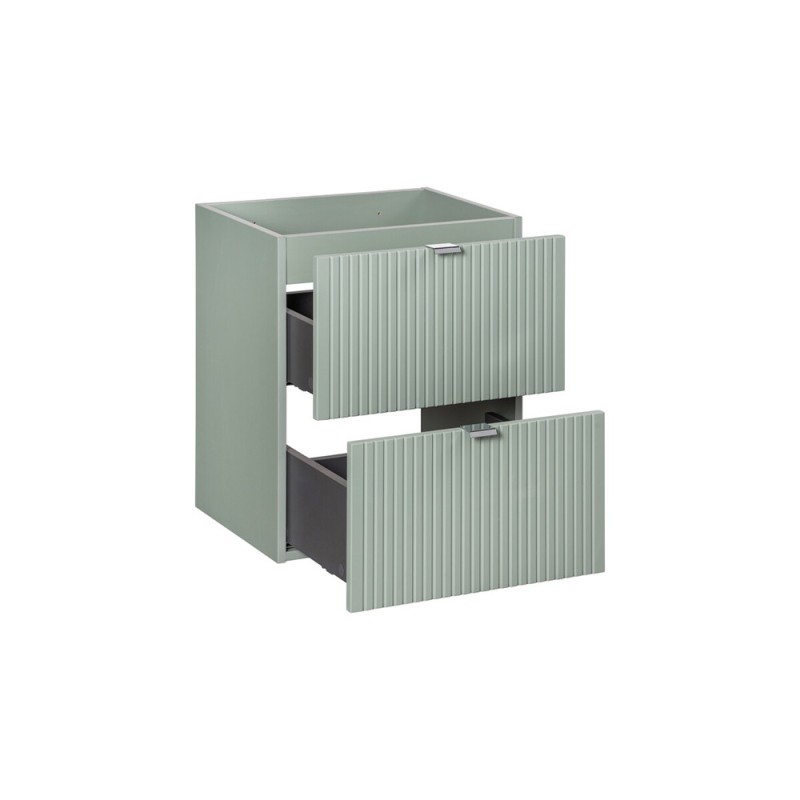 Dulap lavoar Line Reed Green, MDF, PAL melaminat, verde, 2 sertare, L.50 cm, LINE REED GREEN D 82-50-2S