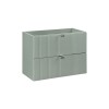 Dulap lavoar Line Reed Green, MDF, PAL melaminat, verde, 2 sertare, L.80 cm, LINE REED GREEN D 82-80-2S