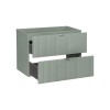Dulap lavoar Line Reed Green, MDF, PAL melaminat, verde, 2 sertare, L.80 cm, LINE REED GREEN D 82-80-2S