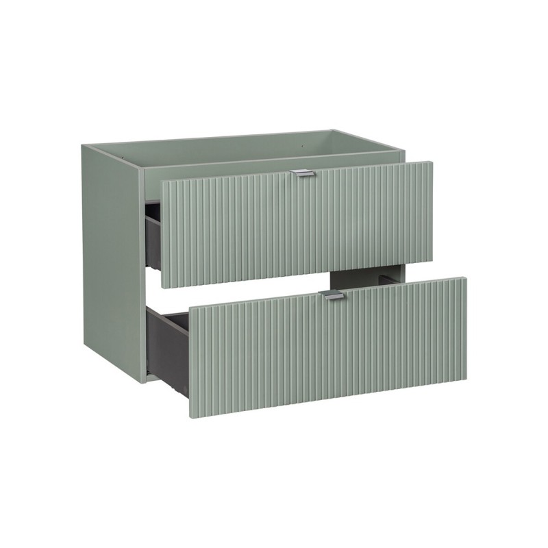 Dulap lavoar Line Reed Green, MDF, PAL melaminat, verde, 2 sertare, L.80 cm, LINE REED GREEN D 82-80-2S