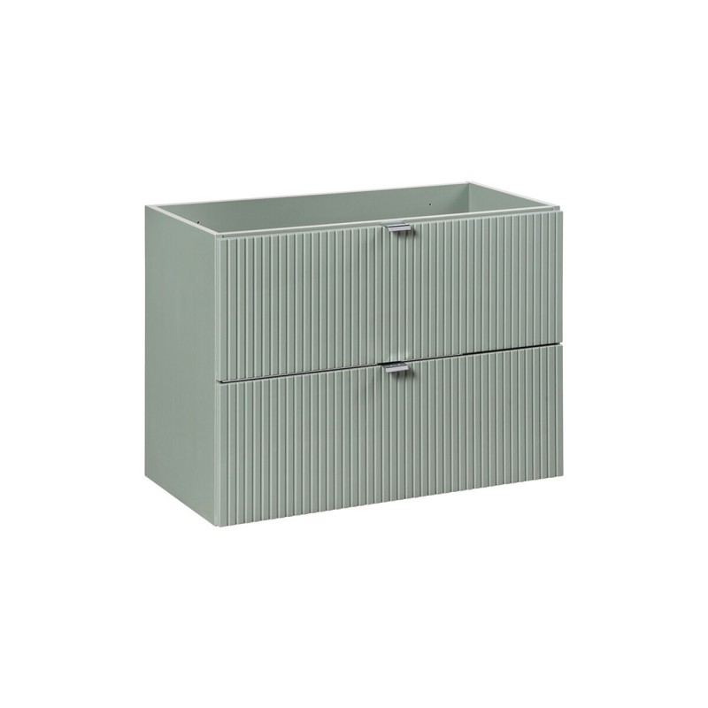 Dulap lavoar Line Reed Green, MDF, PAL melaminat, verde, 2 sertare, L.80 cm, LINE REED GREEN D 82-80-2S