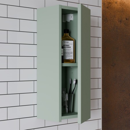 Dulap suspendat Line Reed Green, MDF, PAL melaminat, verde, 1 usa, L.30 cm, LINE REED GREEN D 83-30-1D