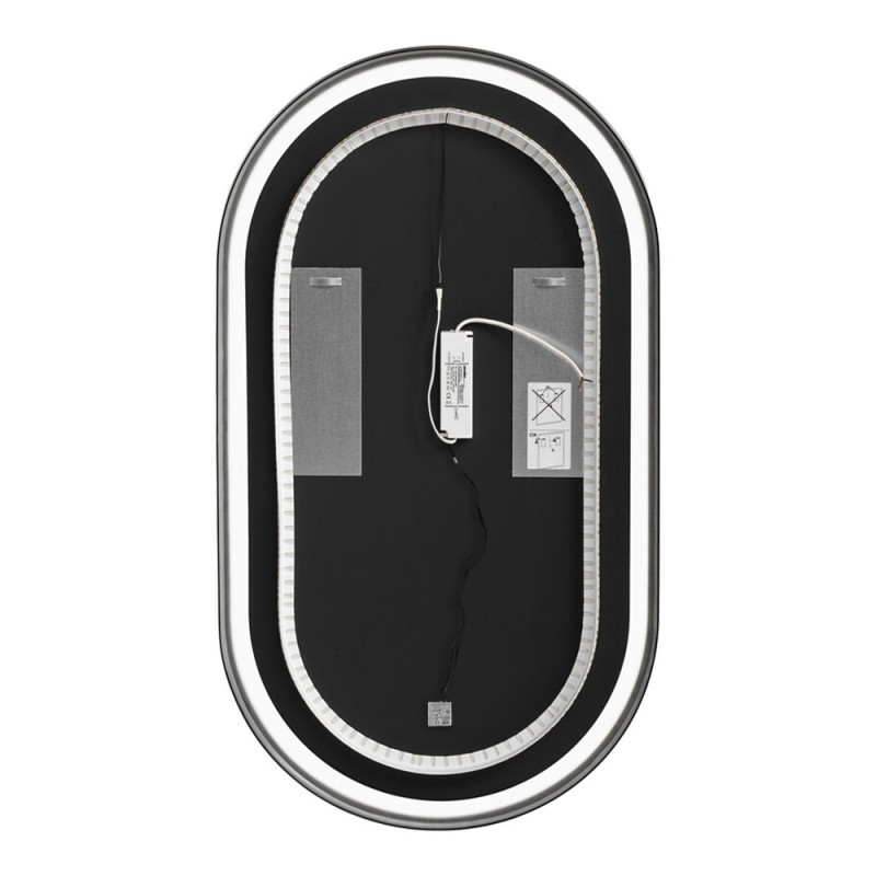 Oglinda de baie Comad Lustro Czarne, metal, oglinda, negru, LED, 8,6W, 594 lumeni, alb cald 3000K, H.90 cm, IP44, LUSTRO LED CZARNE APOLLO 2 900X500