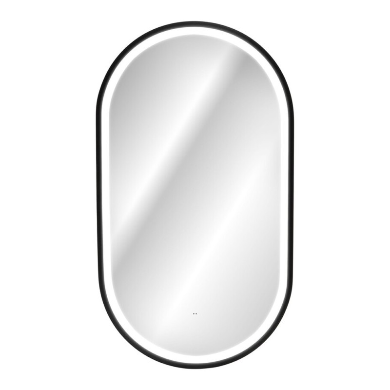 Oglinda de baie Comad Lustro Czarne, metal, oglinda, negru, LED, 8,6W, 594 lumeni, alb cald 3000K, H.90 cm, IP44, LUSTRO LED CZARNE APOLLO 2 900X500