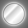 Oglinda baie Comad Luna, metal, neagra, LED, 9W, 634 lumeni, alb neutru 4000K, D.80 cm, IP44, LUSTRO LUNA 80