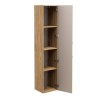 Dulap inalt Luxor Beige, MDF, PAL melaminat, stejar uleiat/bej, 1 usa, H.170 cm, LUXOR BEIGE 80-01-1D