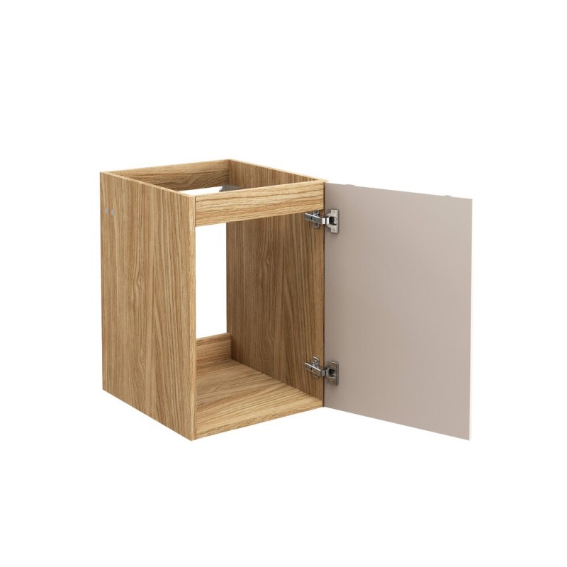 Dulap lateral Luxor Beige, MDF, PAL melaminat, stejar uleiat/bej, 1 usa, L.40 cm, LUXOR BEIGE 81-40-1D