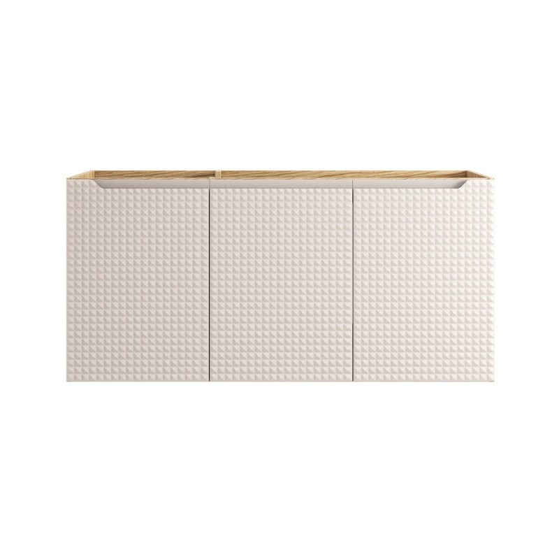 Dulap lavoar Luxor Beige, MDF, PAL melaminat, stejar uleiat/bej, 3 usi, L.120 cm, LUXOR BEIGE 82-120-3D