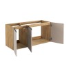 Dulap lavoar Luxor Beige, MDF, PAL melaminat, stejar uleiat/bej, 3 usi, L.120 cm, LUXOR BEIGE 82-120-3D