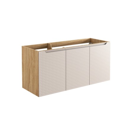 Dulap lavoar Luxor Beige, MDF, PAL melaminat, stejar uleiat/bej, 3 usi, L.120 cm, LUXOR BEIGE 82-120-3D