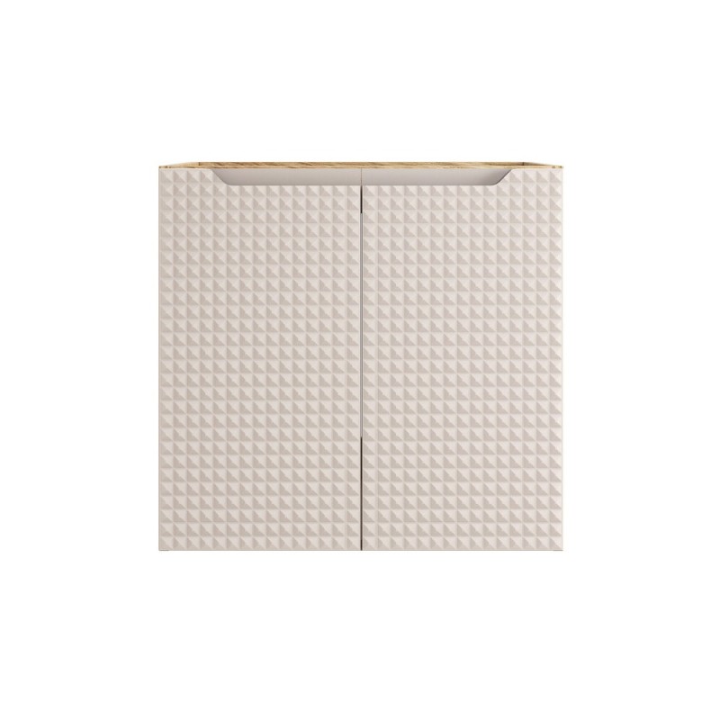 Dulap lavoar Luxor Beige, MDF, PAL melaminat, stejar uleiat/bej, 2 usi, L.60 cm, LUXOR BEIGE 82-60-2D