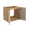 Dulap lavoar Luxor Beige, MDF, PAL melaminat, stejar uleiat/bej, 2 usi, L.60 cm, LUXOR BEIGE 82-60-2D