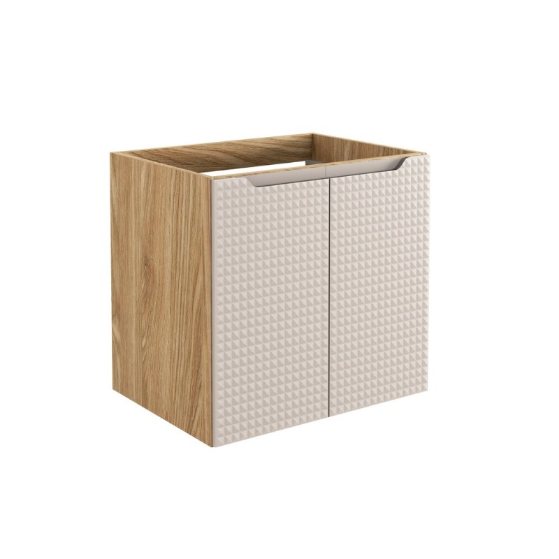 Dulap lavoar Luxor Beige, MDF, PAL melaminat, stejar uleiat/bej, 2 usi, L.60 cm, LUXOR BEIGE 82-60-2D