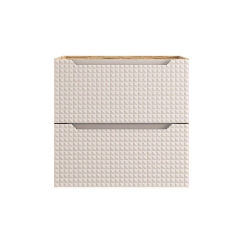 Dulap lavoar Luxor Beige, MDF, PAL melaminat, stejar uleiat/bej, 2 sertare, L.60 cm, LUXOR BEIGE 82-60-2S