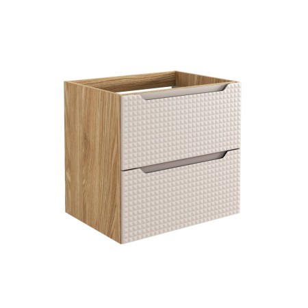 Dulap lavoar Luxor Beige, MDF, PAL melaminat, stejar uleiat/bej, 2 sertare, L.60 cm, LUXOR BEIGE 82-60-2S