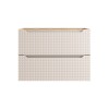 Dulap lavoar Luxor Beige, MDF, PAL melaminat, stejar uleiat/bej, 2 sertare, L.80 cm, LUXOR BEIGE 82-80-2S