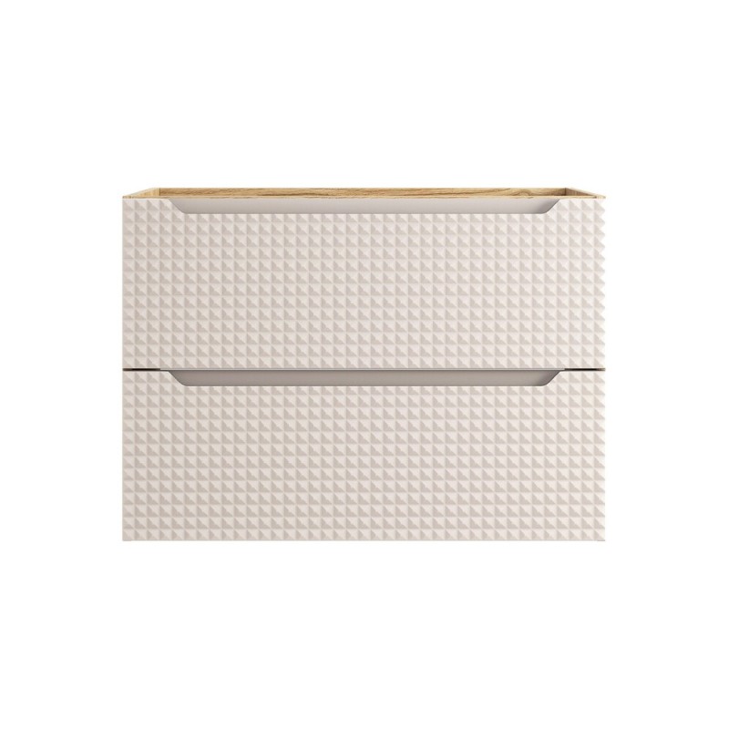 Dulap lavoar Luxor Beige, MDF, PAL melaminat, stejar uleiat/bej, 2 sertare, L.80 cm, LUXOR BEIGE 82-80-2S