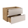 Dulap lavoar Luxor Beige, MDF, PAL melaminat, stejar uleiat/bej, 2 sertare, L.80 cm, LUXOR BEIGE 82-80-2S