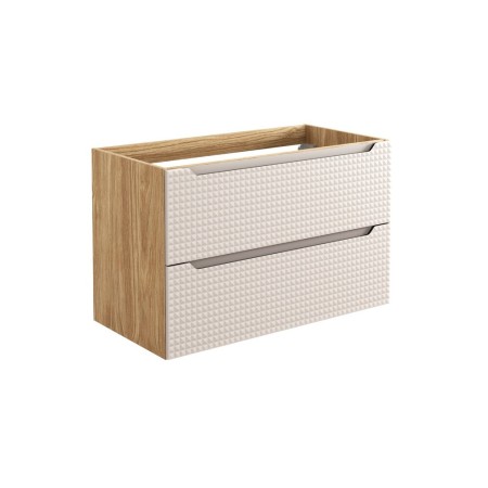 Dulap lavoar Luxor Beige, MDF, PAL melaminat, stejar uleiat/bej, 2 sertare, L.90 cm, LUXOR BEIGE 82-90-2S