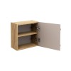 Dulap suspendat Luxor Beige Qubik, MDF, PAL melaminat, stejar uleiat/bej, 1 usa, 35X35 cm, LUXOR BEIGE 83-35-1DQ